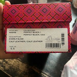 Everly Slide Calf Leather Shoes - Black